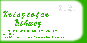 krisztofer mihucz business card